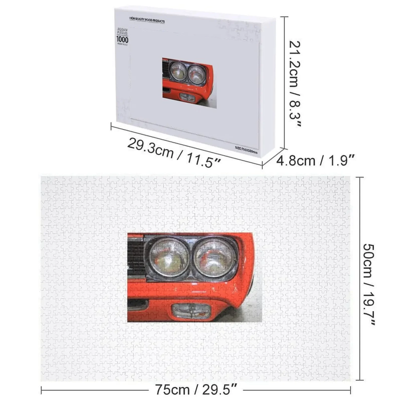 1969 Fari per auto sportive classiche Puzzle Nome in legno personalizzato Giocattolo in legno Nome in legno Puzzle personalizzato personalizzato