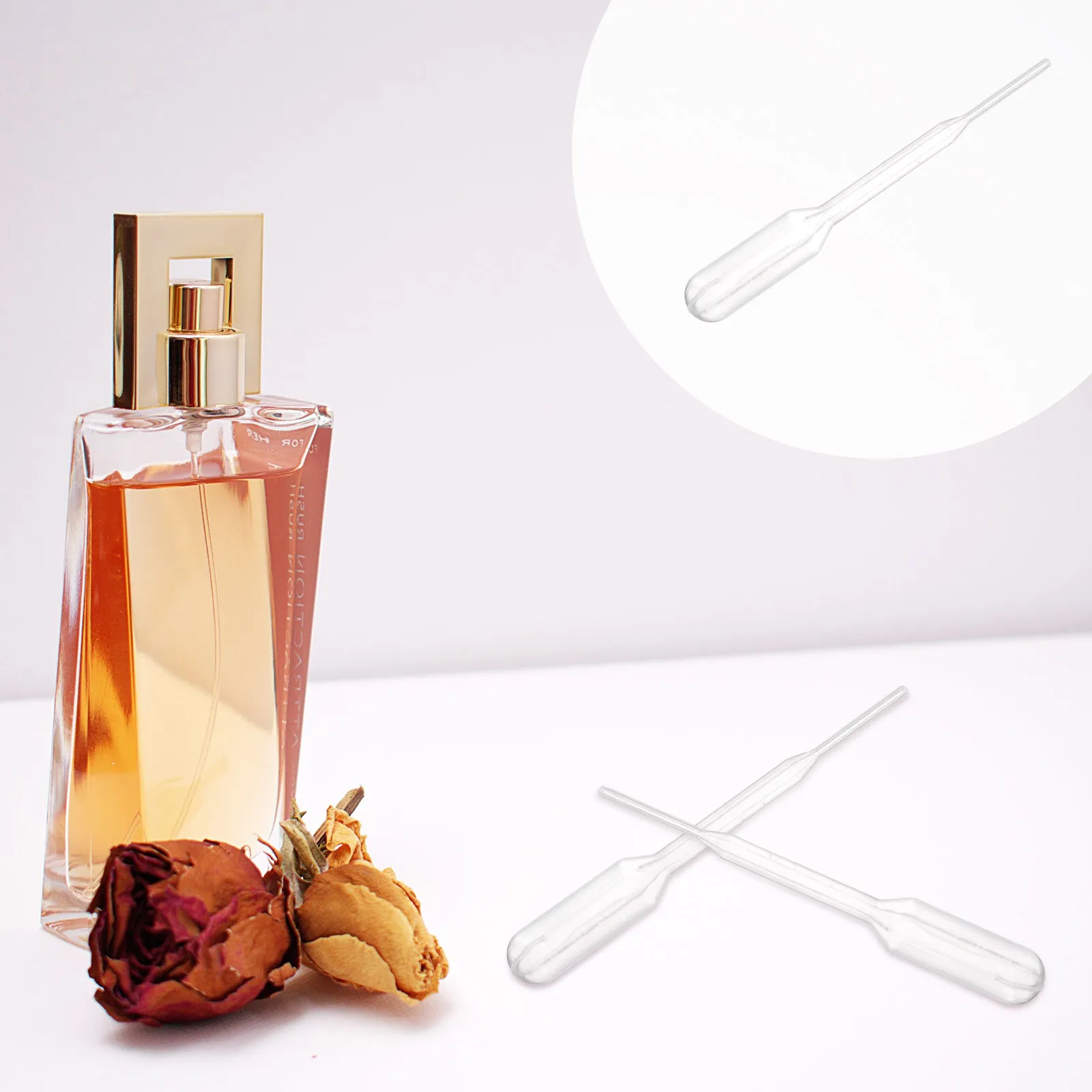 

100Pcs Plastic Transfer Pipettes 0.2ml Disposable Graduated Droppers for Essential Oils Cosmetics Fragrances Micro Liquid