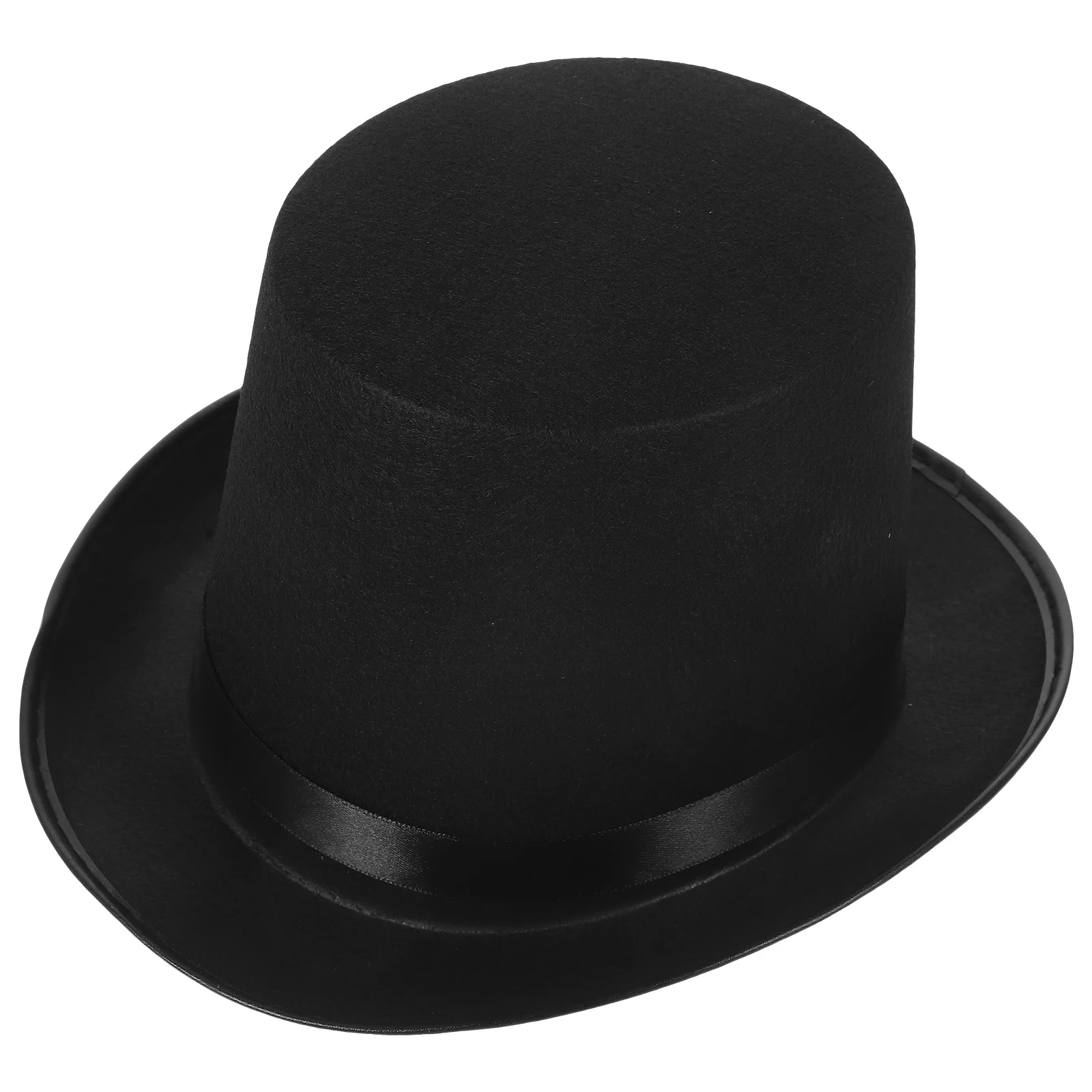 Cappello da mago nero Classico tessuto non tessuto Accessorio per feste in costume Vesti per Halloween Steampunk