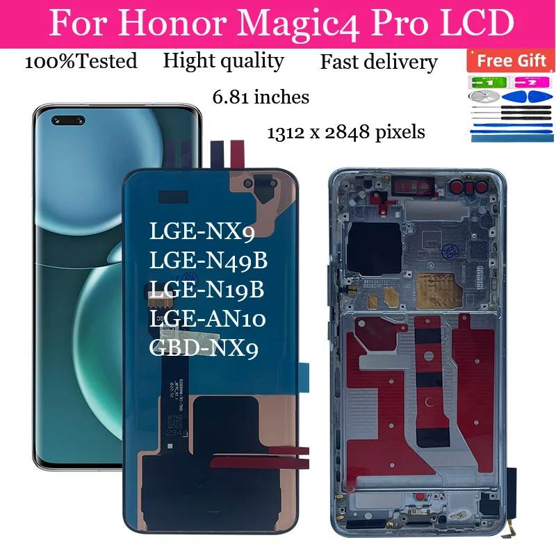 

6.81" New For Honor Magic4 Pro LCD Display Screen Touch Digitizer Assembly For Honor Magic4 Pro LCD Replacement Parts