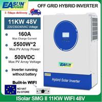 EASUN Power Hybrid Solar Inverter 11KW 48V Off Grid Inversor 6.2KW 220VAC 4KW 24V PV Input 500VDC 150A MPPT With WIFI BMS in EU
