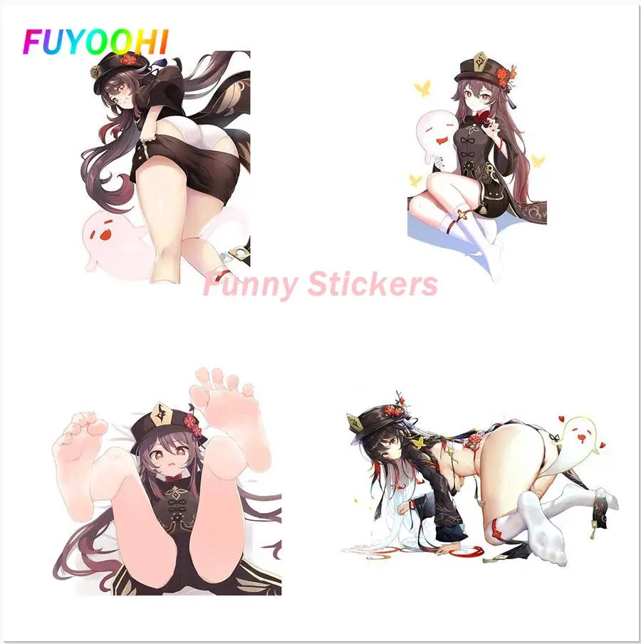 

FUYOOHI Play Stickers for Hu Tao Genshin Impact Anime Car Stickers Waterproof Vinyl Decal Window Bumper Door Vehicle Sexy Decor