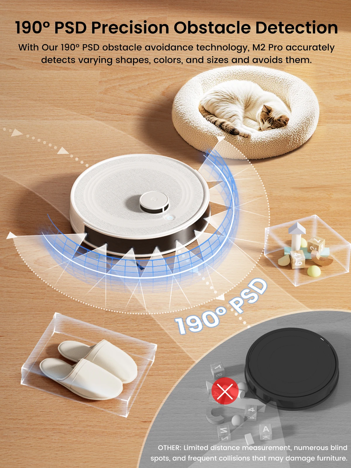 Lefant Robot Vacuum with Mop,Self-Emptying, 6000Pa , DTOF Laser Navigation, PSD Obstacle Avoidance, Wi-fi/Alexa Control