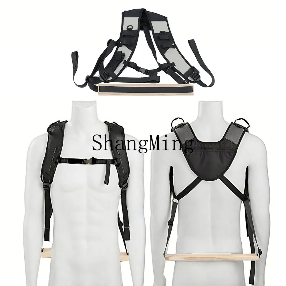 

PYH Spot Modern Simple Oxford Cloth Solid Wood Standing Strap Outdoor Travel Safety Free Hands Artifact