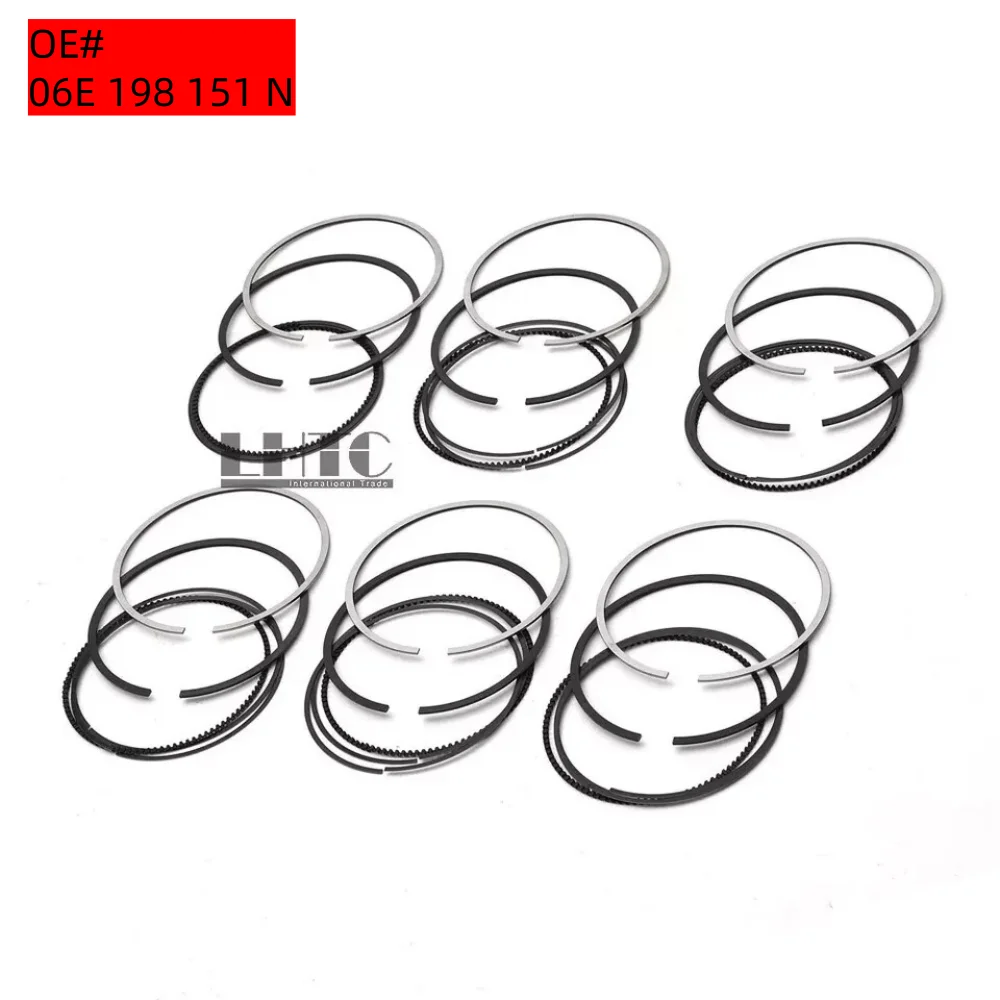 

6x Piston Rings Set STD For Audi A4 B7 A6 C6 C7 A8 2.8 3.2 FSI BDX AUK BKH CHV OE#06E198151N