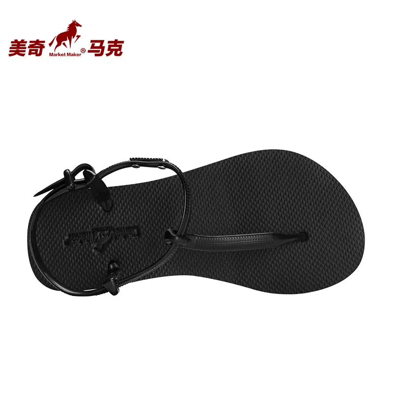 2024 New Women Slippers T-Strap Fashionable Soft Low Heel Flat Sandals Outdoor Black Gold Yellow Gray Summer Flip Flops