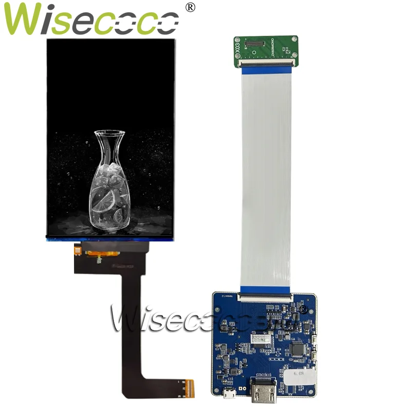 Wisecoco 6 Inch 2K 1620*2560 Monochrome LCD IPS 3D Printer Projector Mono Display Driver Board High Transmittance MONO Display