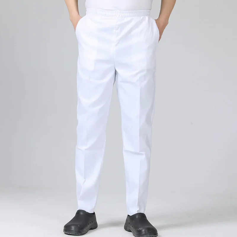 Chef Uniform Chef Working Pants Waiter Trousers Executive Chef Pants Baggy Elastic Restaurant Uniform Food Service Clothes