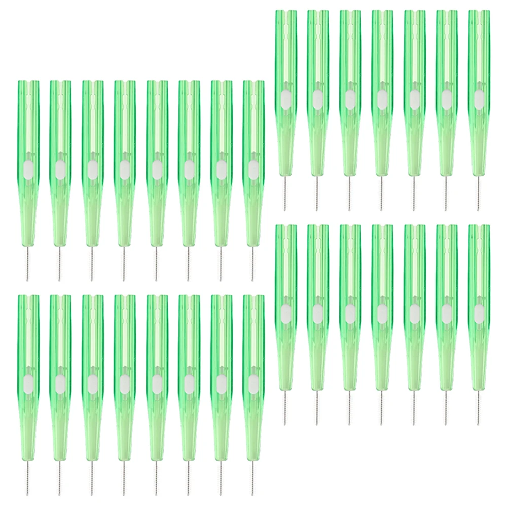 30pcs Interdental Brushes 0.8mm Hygiene Cleaning Tools Portable Braces Brushes Teeth Gum Care Toothpicks