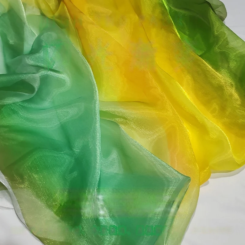 1M Organza Regenbogen-Stoff Bühnentanz-Nähstoff Tüllstoff Kleidung Kleid Hochzeitsdekoration Weiches Garn Zweifarbiger Stoff Lolita-Rock – Detail 7
