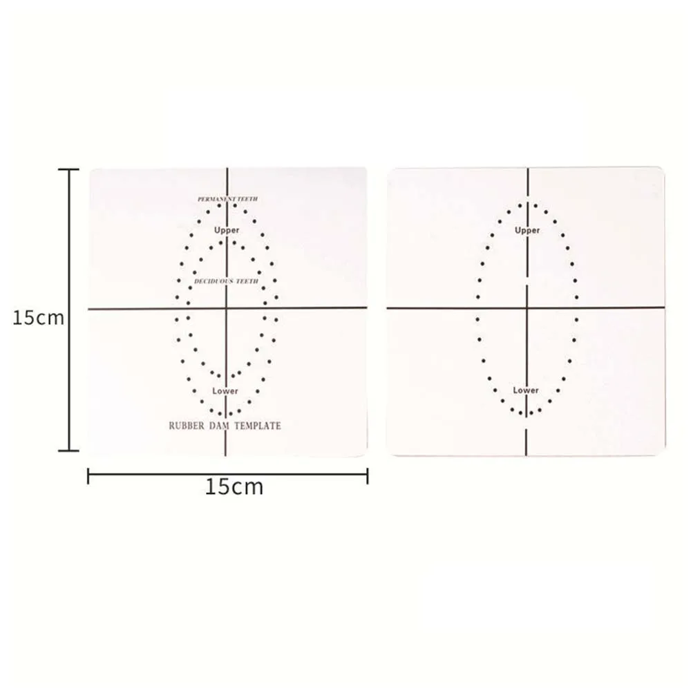 GULPOOE1Pcs Plastic Dental Rubber Dam Punch Hole Positioning Board Barrier Template Double Sided Punches Board Dentist Lab Tools