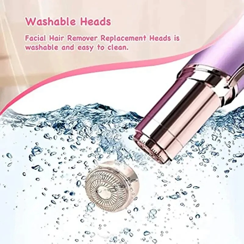 A01V-4Pcs For Finishing Touch Flawless Facial Hair Remover Replacement Heads - Painless And Effective Hair Removal