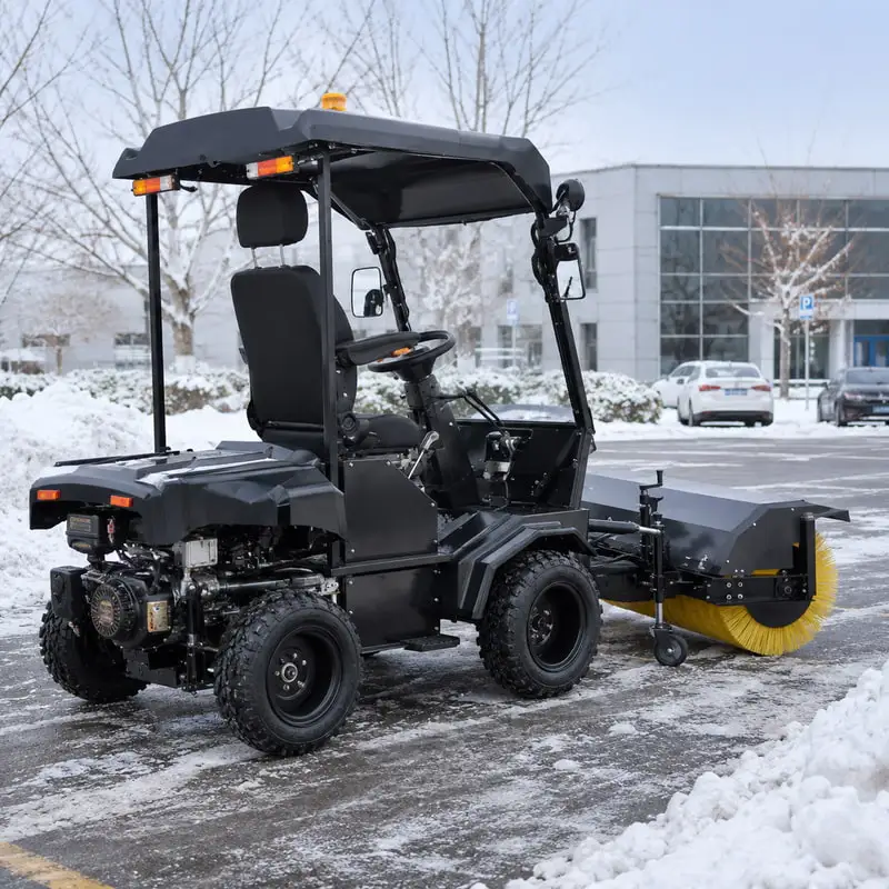 Sidewalk Snow Sweeper for Efficient Snow Clearing Customized Stable Drive Winter Road Sweeper for Resort Walkways