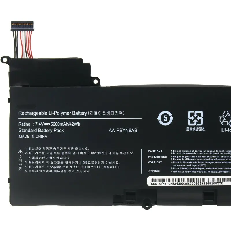 High quality AA-PBYN8AB 7.4V 45Wh Laptop Battery for NP530U4B 530U4C-A01 535U4C NP520U4C 530U4B BA43-00339A