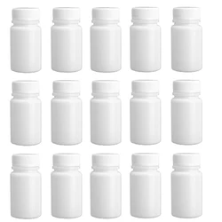 50pcs/100pcs 10cc 15cc 30cc Plastic Empty Medicine Tablets Pill Bottles Pharmaceutical Capsule Packaging Bottle with Screw Lid