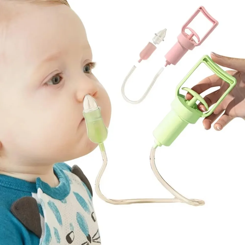 

New Toddlers Nasal Aspirator Silicone Retractable Nose Mucus Cleaner Nasal Feces & Nasal Hand Pulled Nose Sucker For Newborns
