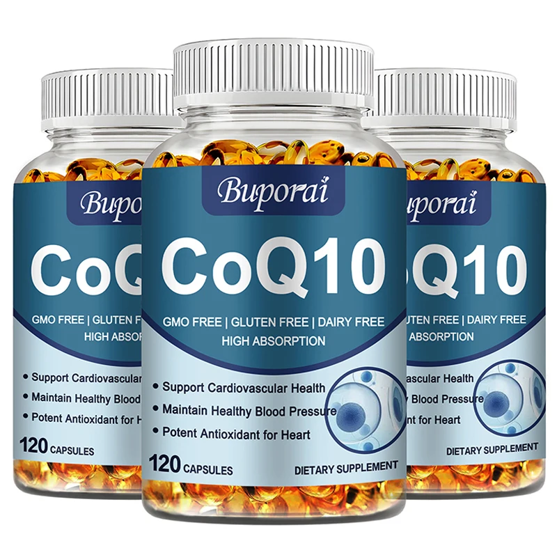 

CoQ10 Capsules - Promote Cardiovascular and Heart Health, Provide Energy, Circulation Support, Antioxidant