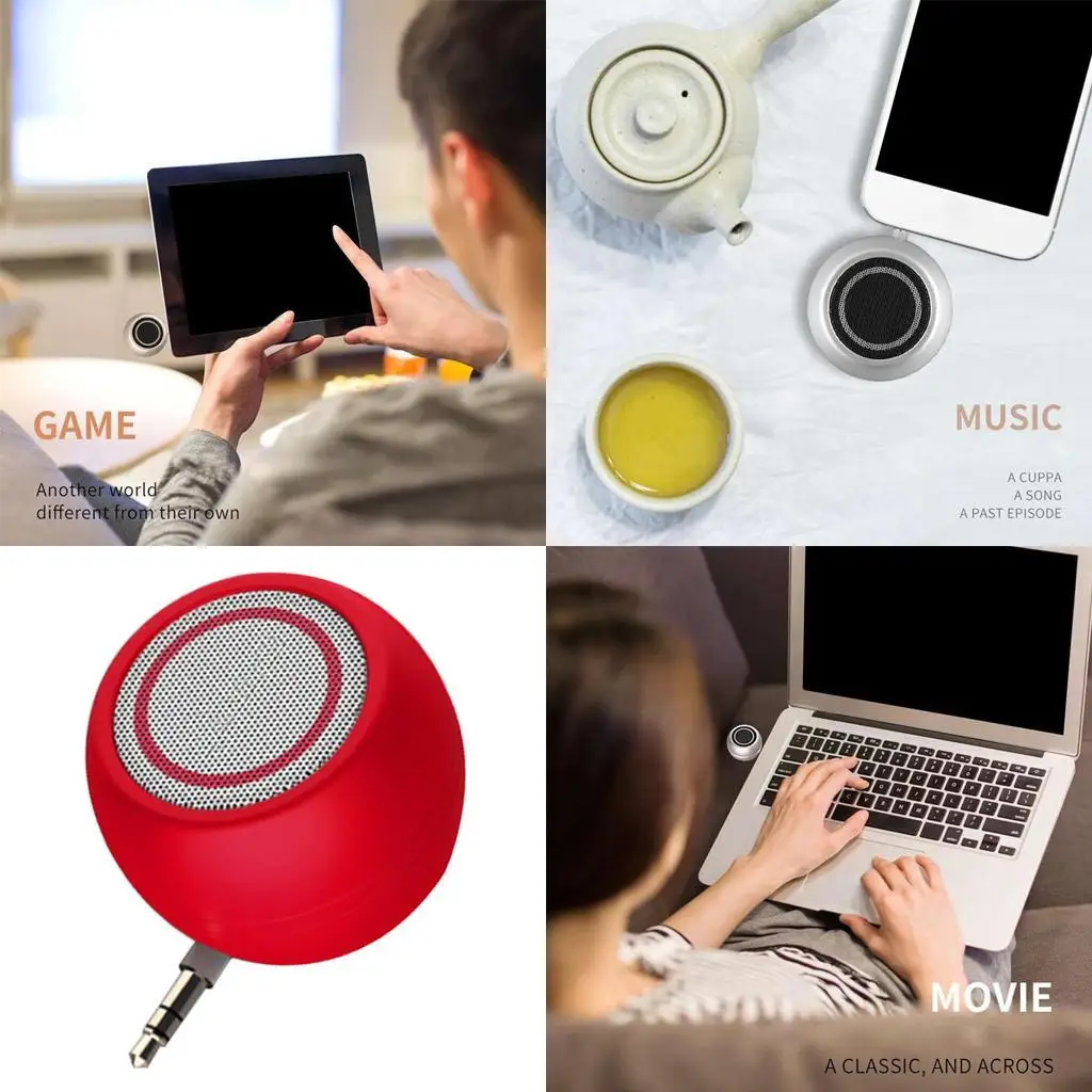 3.5mm Aux Audio Jack Mini Speakers Wireless Powerful External Speaker Portable 3D Surround Phone Speaker For Phone Tablet