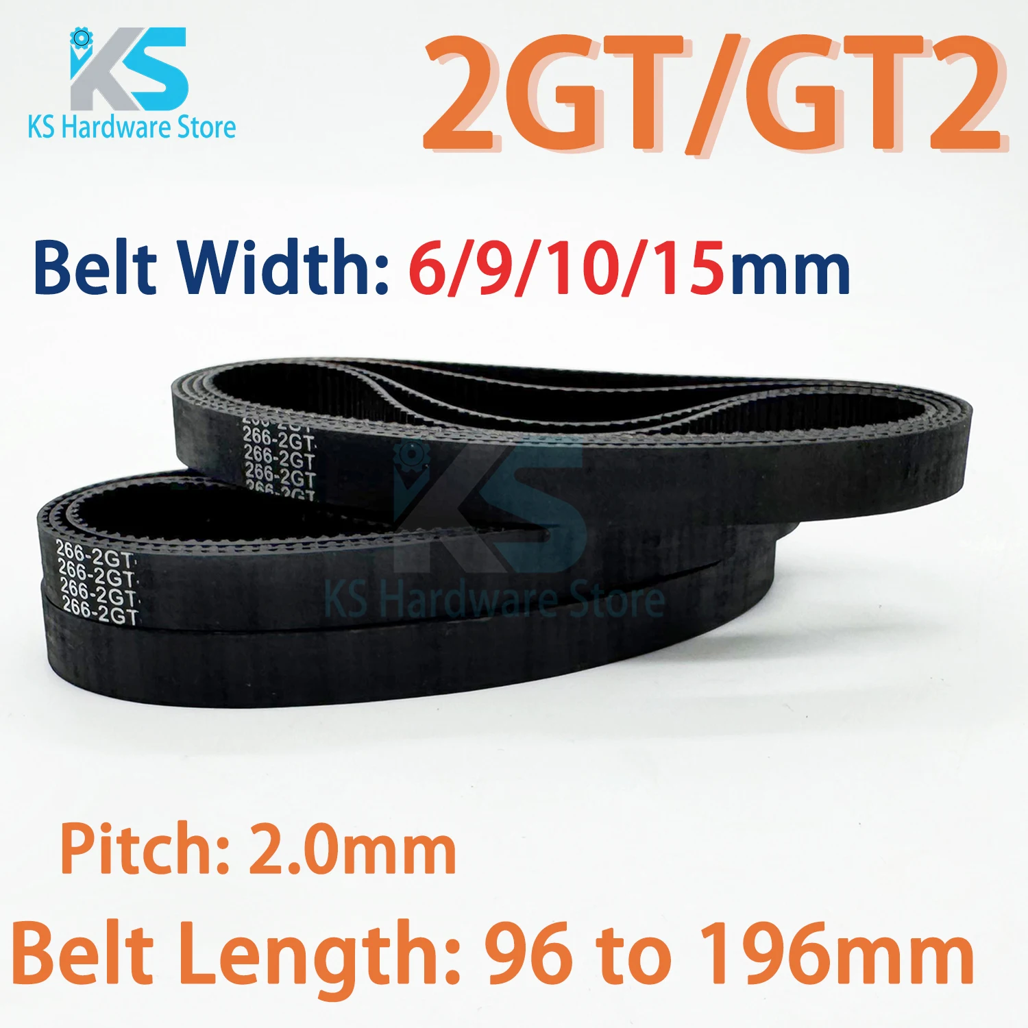 GT2 Belt Width 6/10/15mm 2GT Timing Belt Closed Loop Rubber Perimeter 140 150 160 180 200 300 400mm Synchronous Belt 3D Printer