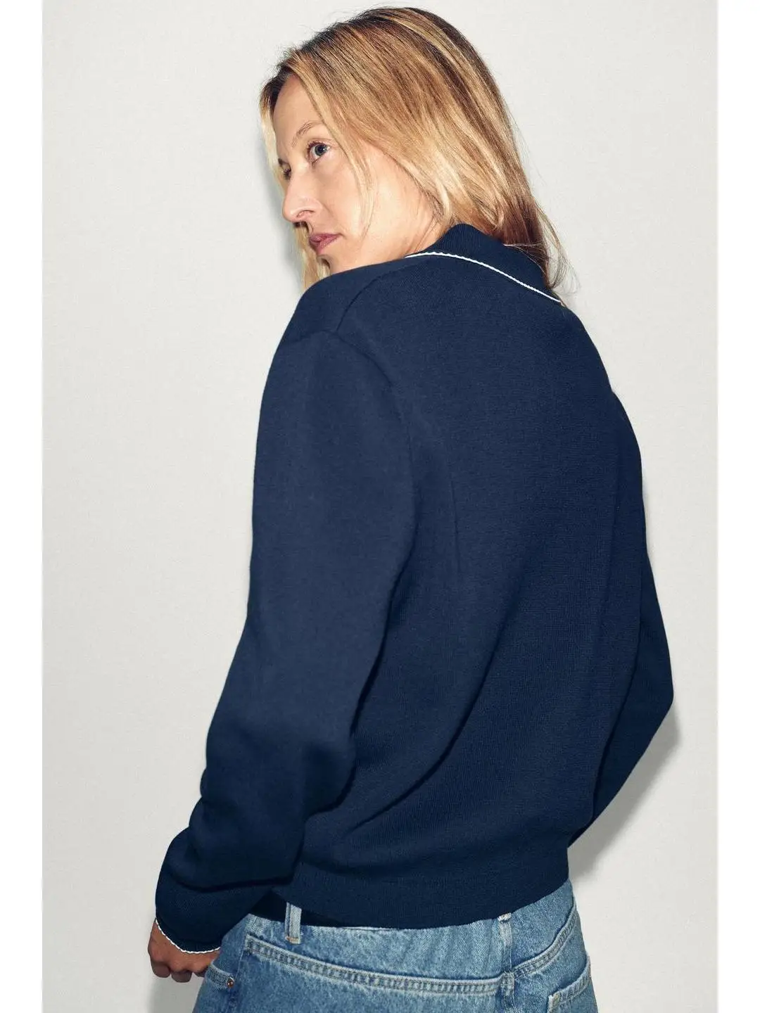 حصيرة أوائل الخريف موجة طبقات طويلة Sve محبوك Jaet صغيرة مستديرة Ne سستة إغلاق معطف المرأة عادية حجم كبير