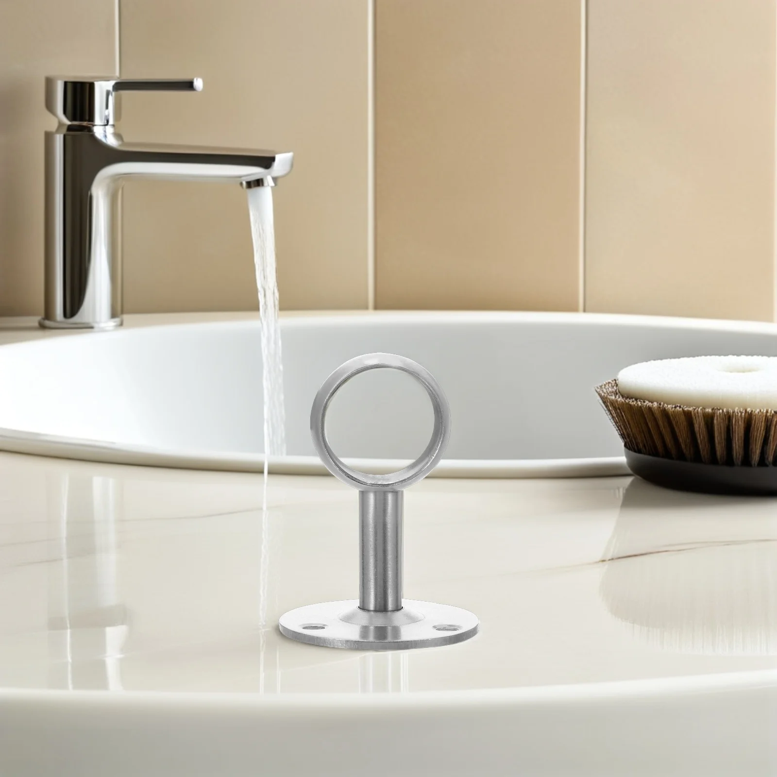 4 stuks roestvrijstalen kast staaf socket universele muurbevestiging houder voor gordijnroeden kledingkast droogrek steunbeugel