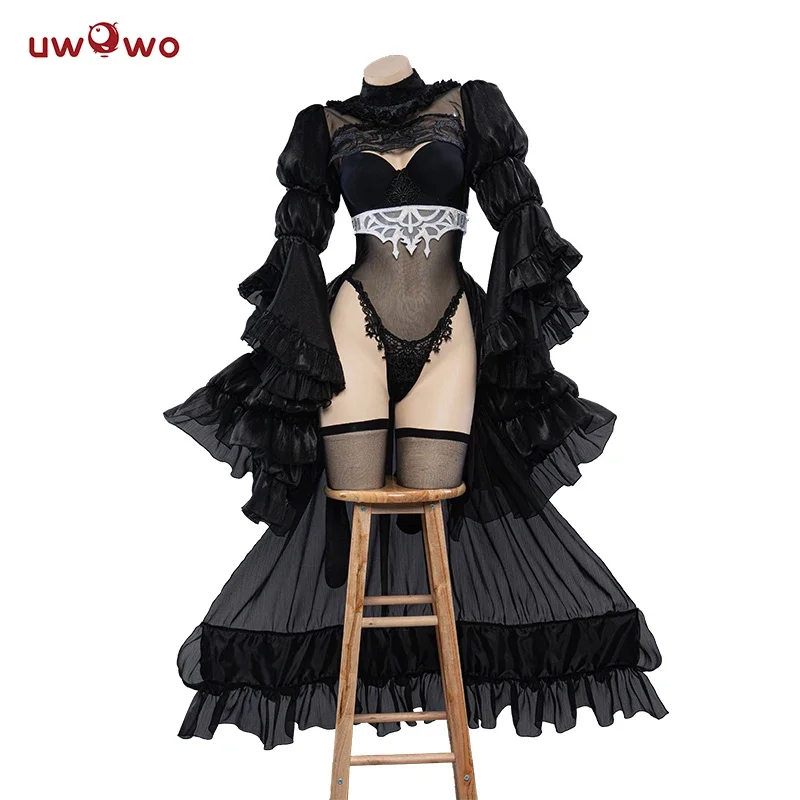 In Stock UWOWO Nierr: Automataa 2B Cosplay Black/White Wedding Dress Bride Halloween Christmas Cosplay Costume