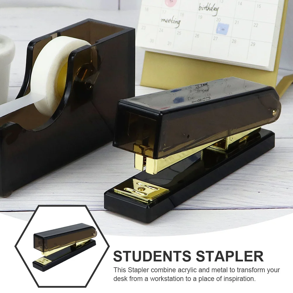 دباسة مكتب معدنية من الأكريليك شديدة التحمل بسعة طويلة للمنزل والمدرسة والفصول الدراسية دباسة حرفية محمولة