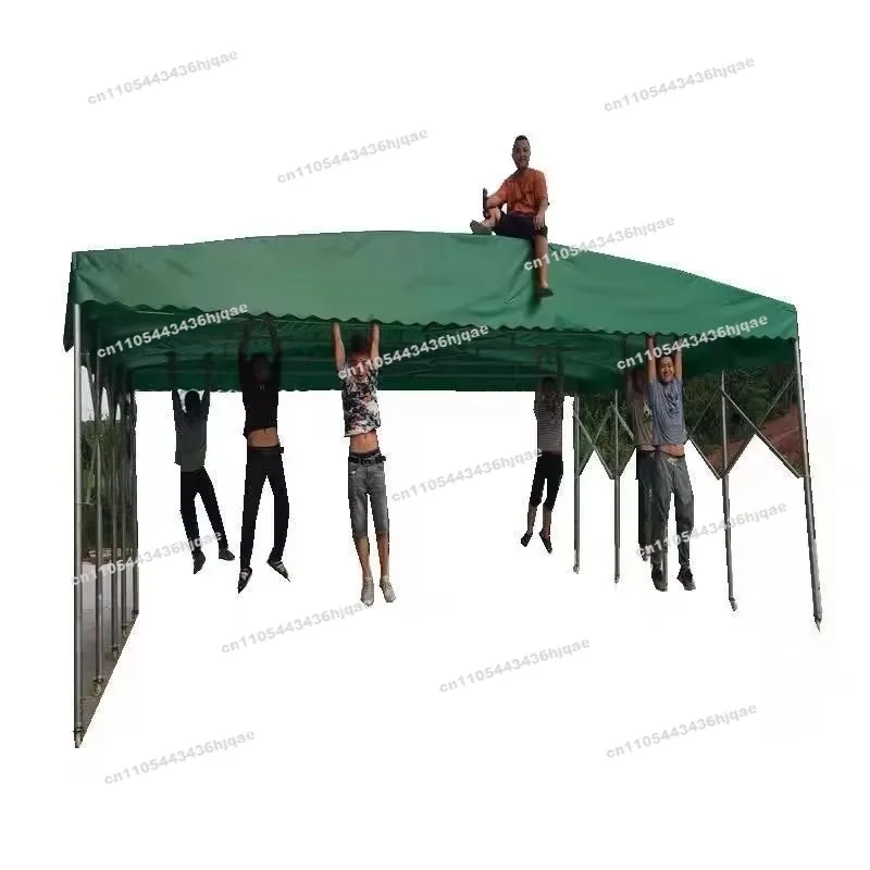 Easy To Fold Foldable Outdoor Sunshade Windproof Sunshade Span Semi-car Garage Truck Tent Parking