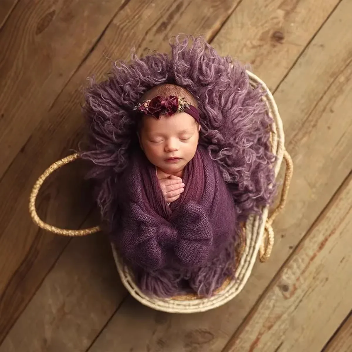 

Newborn Photography Props Baby Mohair Bownot Swaddle Wrap Photo Shooting Accessories Photograph Studio Accessories