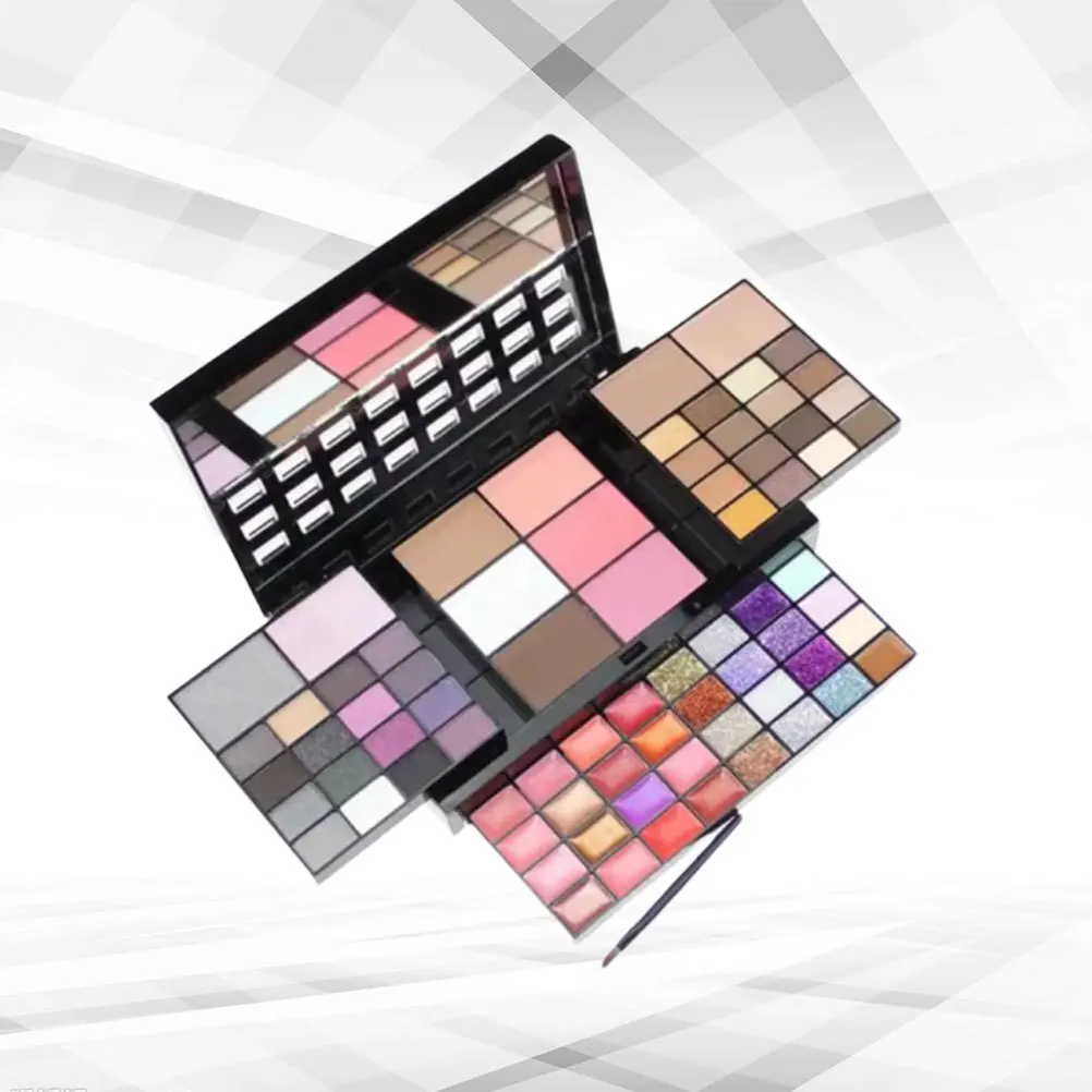 Kit di cosmetici a 74 colori Set di trucco Set di cosmetici per donna Ombretto Lucidalabbra Fard Correttore Set di cosmetici combinato in polvere pressata