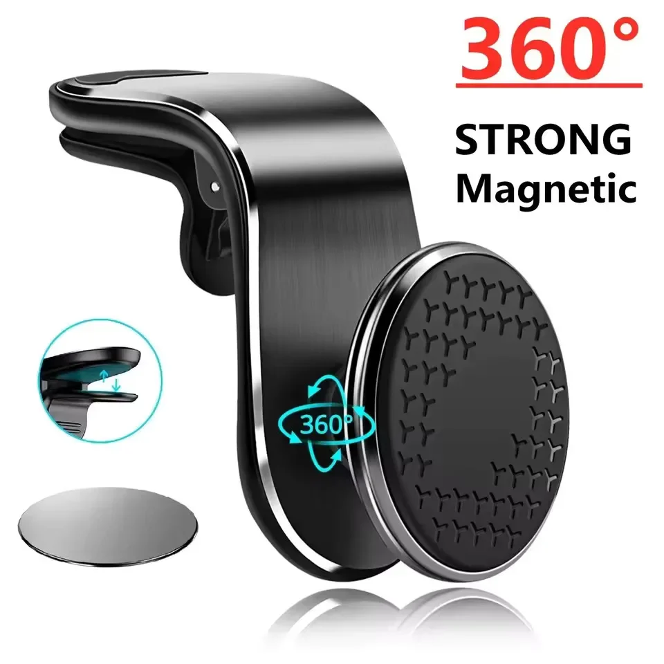 Magnetic Car Phone Holder 360 Rotation Air Vent Magnet Mobile Stand Bracket GPS Smartphone Car Support for iPhone Samsung Xiaomi