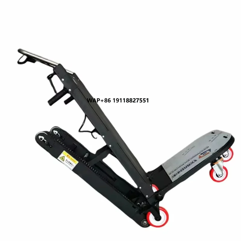 

Four-wheel Electric Hand Cart Supported Loading Capacity Cart Platform Motorized Stair Climbing Trolley