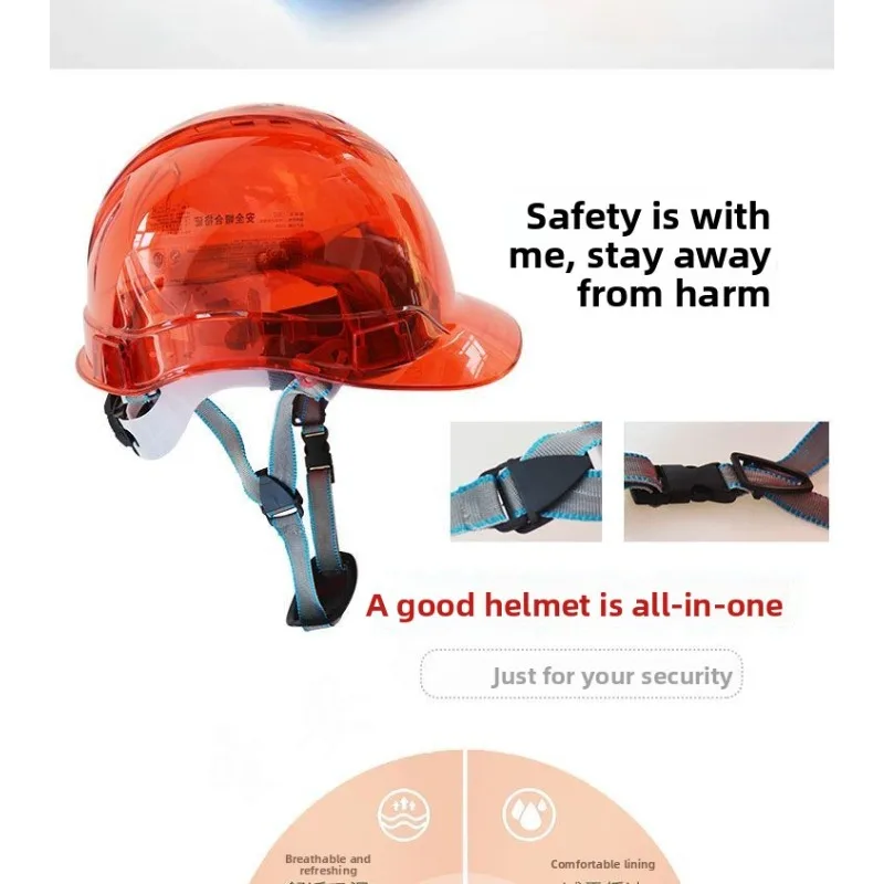 قبعة صلبة آمنة شفافة مطبوعة حسب الطلب خوذة بناء مضادة للصدمات ركوب الدراجة الكهربائية OSHA ANSI رؤية معتمدة