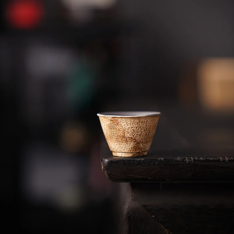 

Грубая керамическая чашка для чая, старая рок-глиная чашка Douli, мастер-чашка, ретро-бытовая чашка для питья чая, маленькая чашка, одна чашка, дегустационная чашка, подарочная коробка