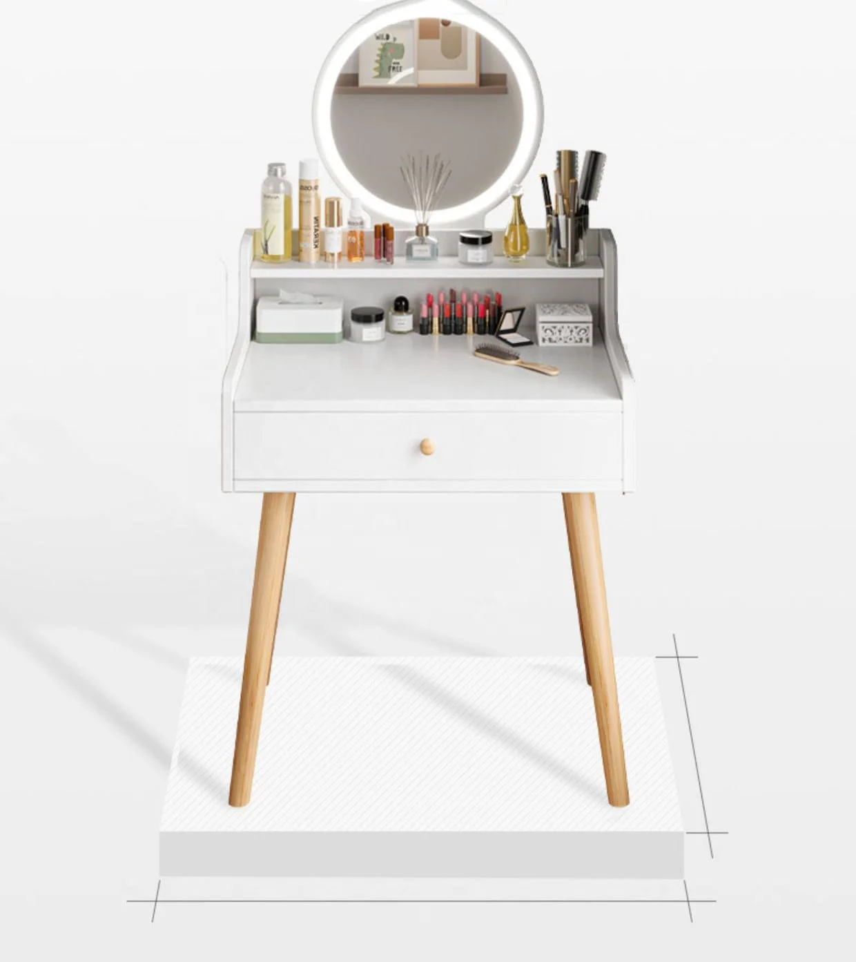 

Dressing table bedroom modern simple small apartment net celebrity makeup table mirror simple new small MAKEUP TABLE