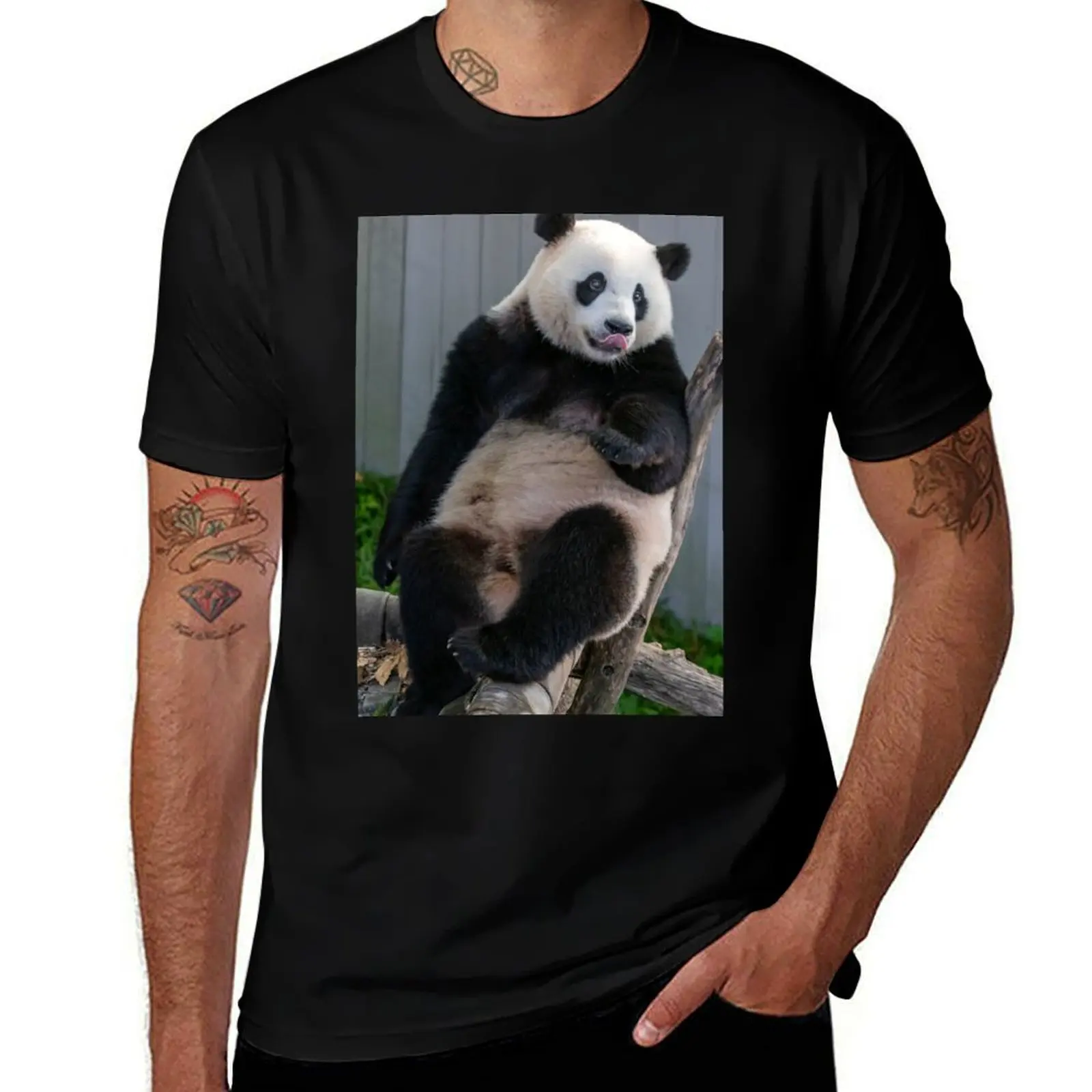 

Giant Panda Xiao Qi Ji at the Smithsonian's National Zoo T-Shirt affliction shirts cute clothes anime shirts men