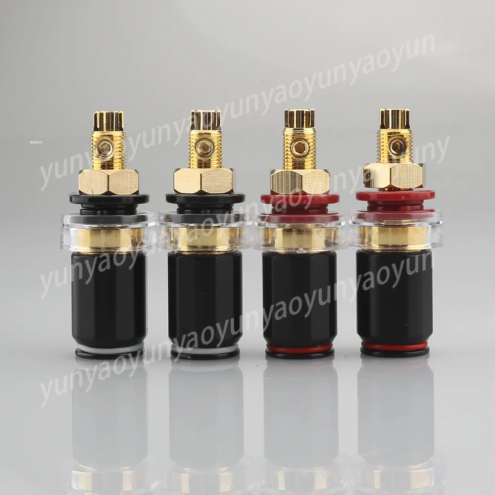 ST650G/R 4MM Banana Plug Terminal Binding Post Rhodium Gold Plated for Speaker Amplifier