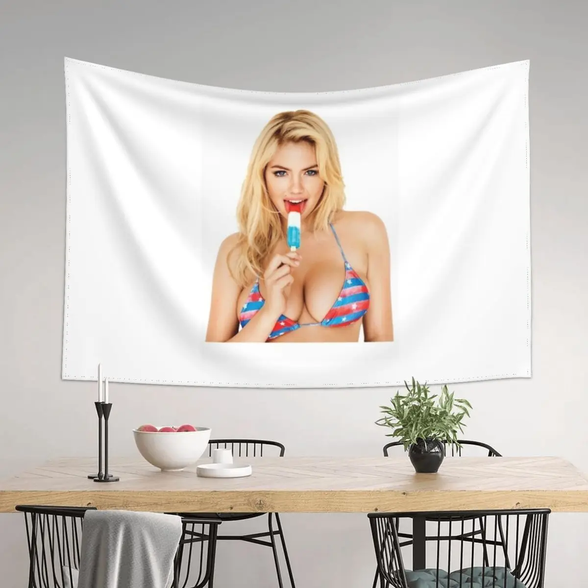 

Kate Upton Tapestry Decorative Wall Outdoor Decor Aesthetic Room Decors Wall Hanging Tapestry