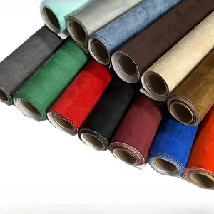 50 cm*140 Cm / 500 Cm 0.6 Mm Multi Warna Perekat Suede Kain Lengket Kulit Kain untuk DIY Mobil Headlining Interior Dimodifikasi 8 penjualan terbaik kain multi warna - №