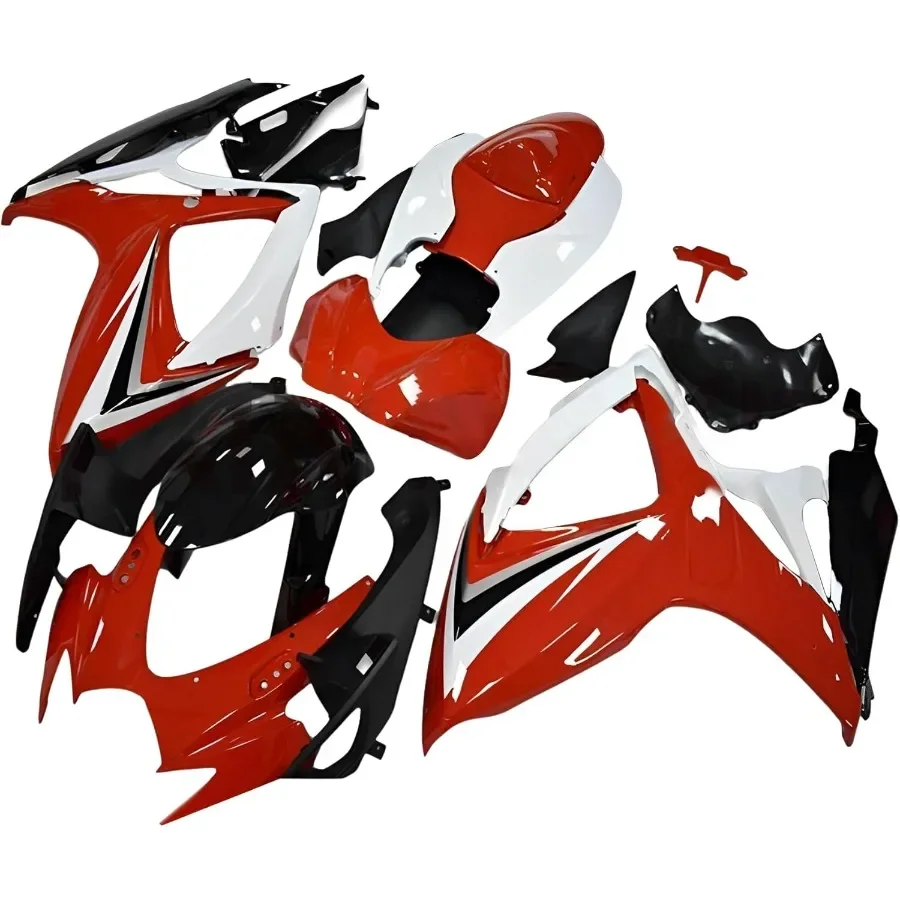 

ABS Plastic Fairing Kit for Suzuki GSXR600 GSXR750 K6 2006 2007 Motorcycle Front Bodywork Replacement with Glossy Finish in Red