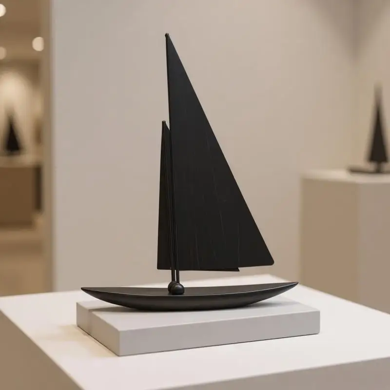Creative Sailboat Sculpture Resin Handicraft Simulated Ship Figurine Sailboat Handicraft Decorative Figurines Home Decoration