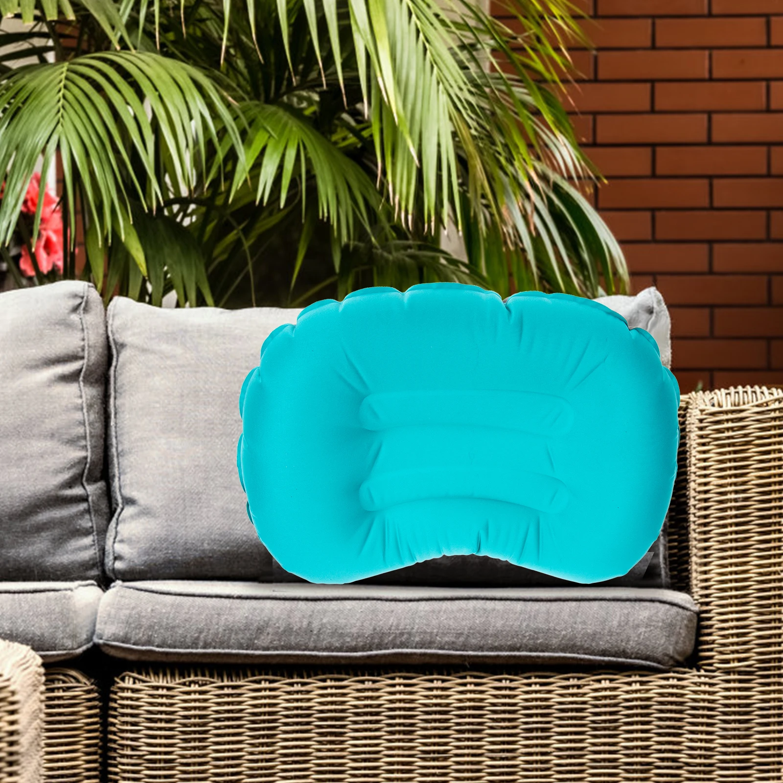 

Inflatable Pillow Camping Office Napping Travel Pillows Ergonomic Breathable TPU Portable Size Head Neck Support Rest Back Bed