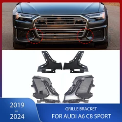 Front Bumper Grille Bracket Base Grill Frame Trim For Audi A6 C8 Sport 2019 2020 2021 2022 2023 2024 4KD 807 697 4KD 807 698