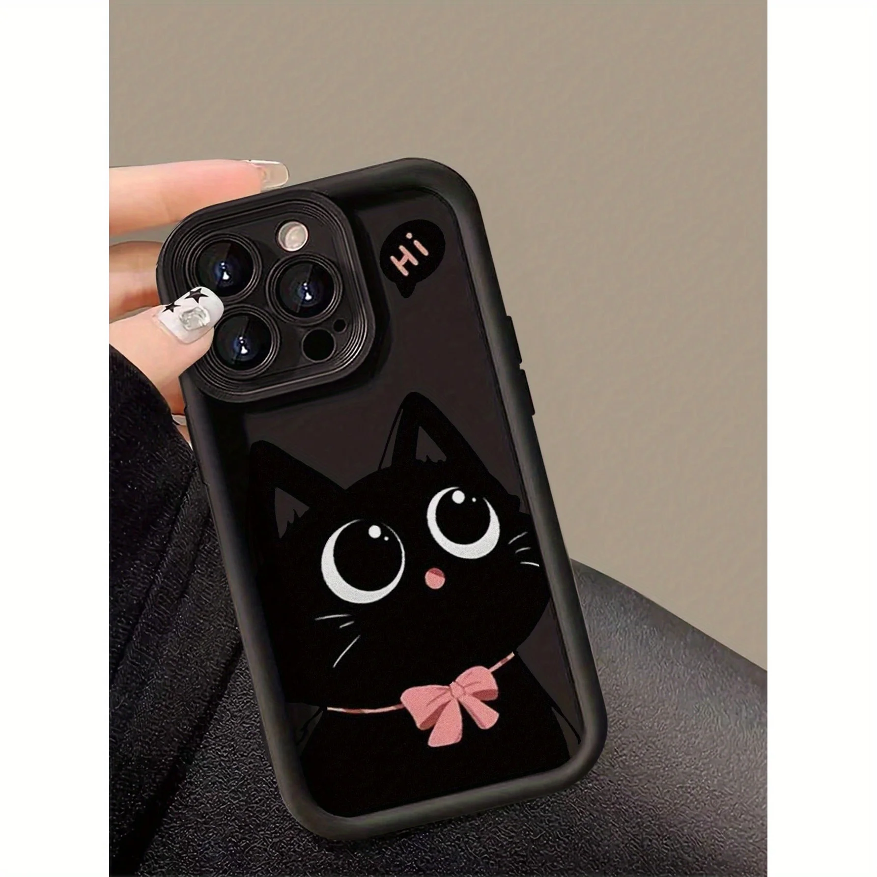 

Cartoon Cute Black Cat Black High Phone Case Suitable for A25 A3 A36 A50 A52 A53 A54 A55 A71 S20/FE S21/FE/PLUS/ULTRA S22/S23