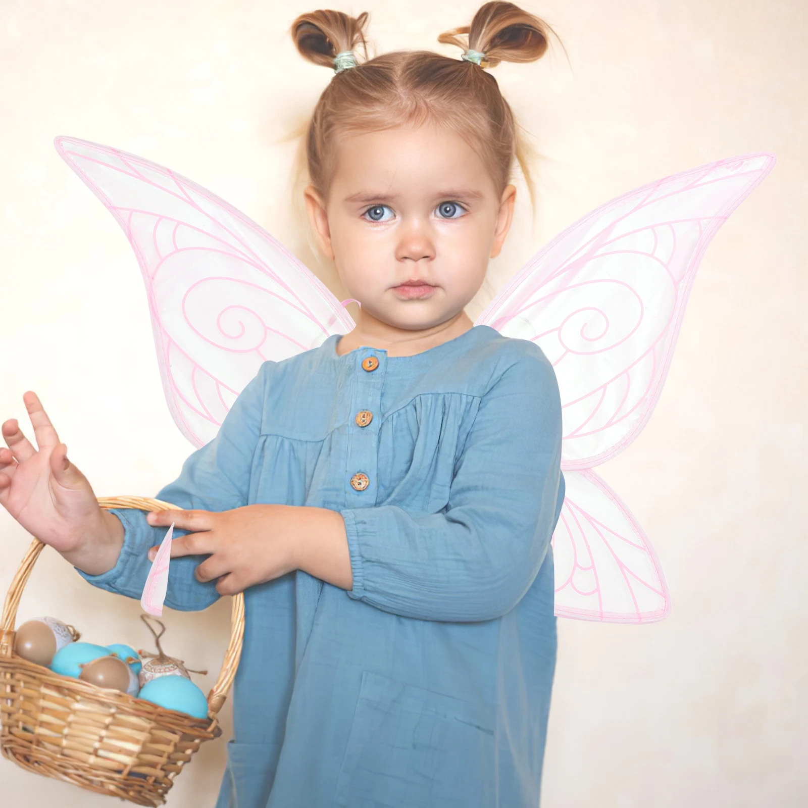 접이식 날개 화이트 엔젤 요정 소품 여성용 어린이 파티 사진 부스 코스프레 의상 액세서리 휴일 선물 경량