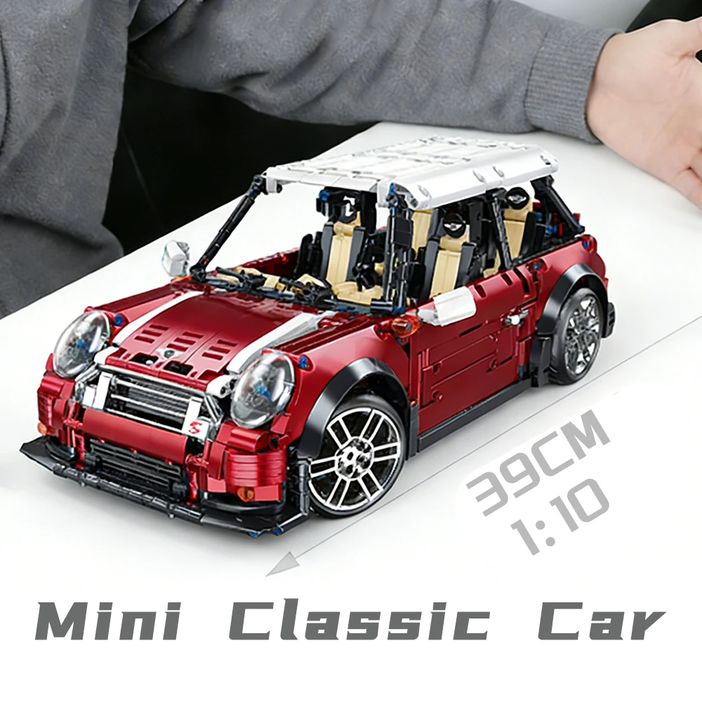 

1:10 Scale 2292 PCS Mini Classic Car Model MOC Static Technical Car Bricks Decor Kids Boys DIY Red Supercar Building Blocks Gift