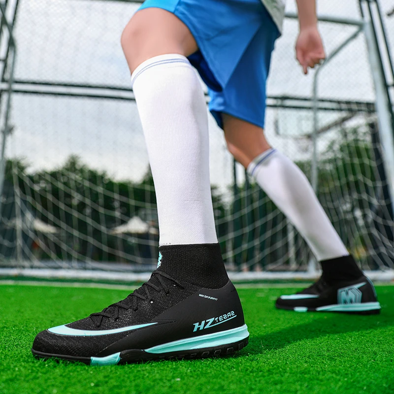 Soccer Cleats for Mens Womens Football Shoes Turf Soccer Shoes Indoor/Outdoor High-top Football Cleats TF