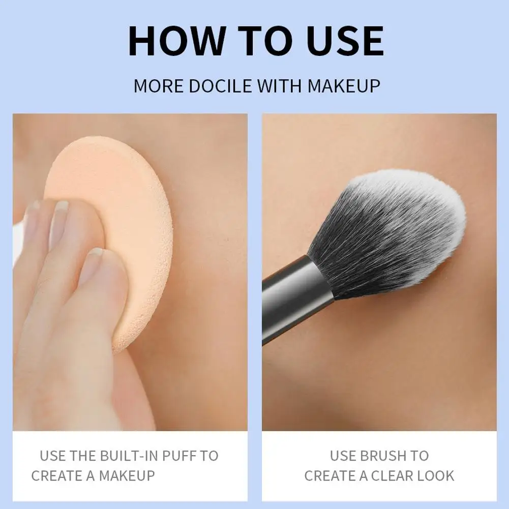 Long-Lasting Waterproof Silk Soft Mist Powder Cake Smooth Pressed Face Powder Oil Control Lady Texture for Makeup