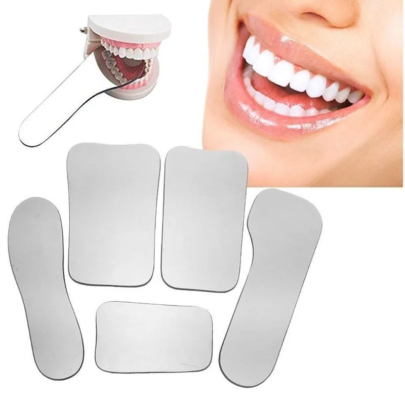 5-piece Set Of Glass Reflectors Dental Reflectors Orthodontic Photography  Double-Sided Glass Oral Reflectors