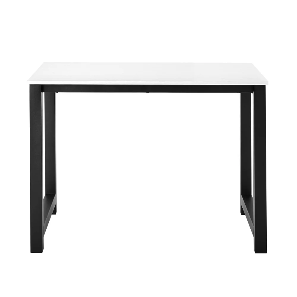 40 Inch Wood Metal Writing Desk Sturdy Frame Spacious Surface Minimalist Design Easy Assembly Home Office Study